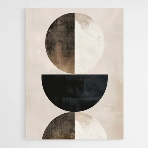 Tableau géométrie noir et marron