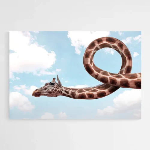 Tableau Girafe Drôle