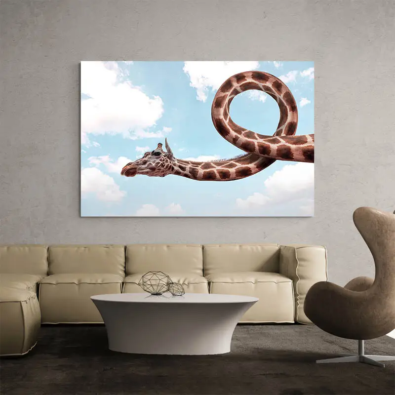 Tableau Girafe Drôle