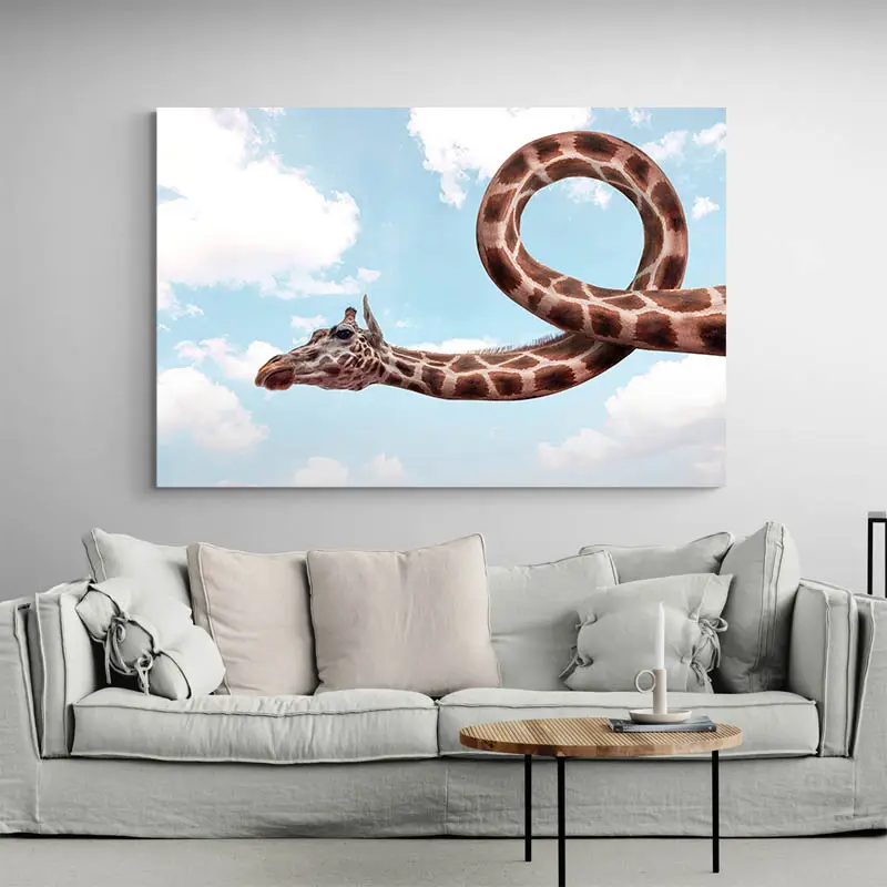 Tableau Girafe Drôle