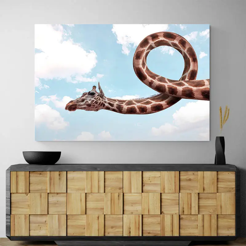 Tableau Girafe Drôle