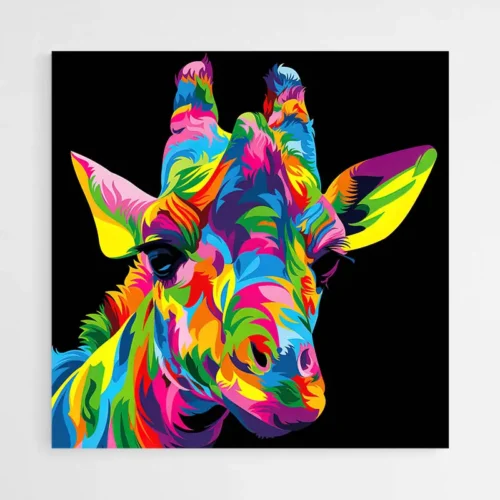 Tableau Girafe Pop Art