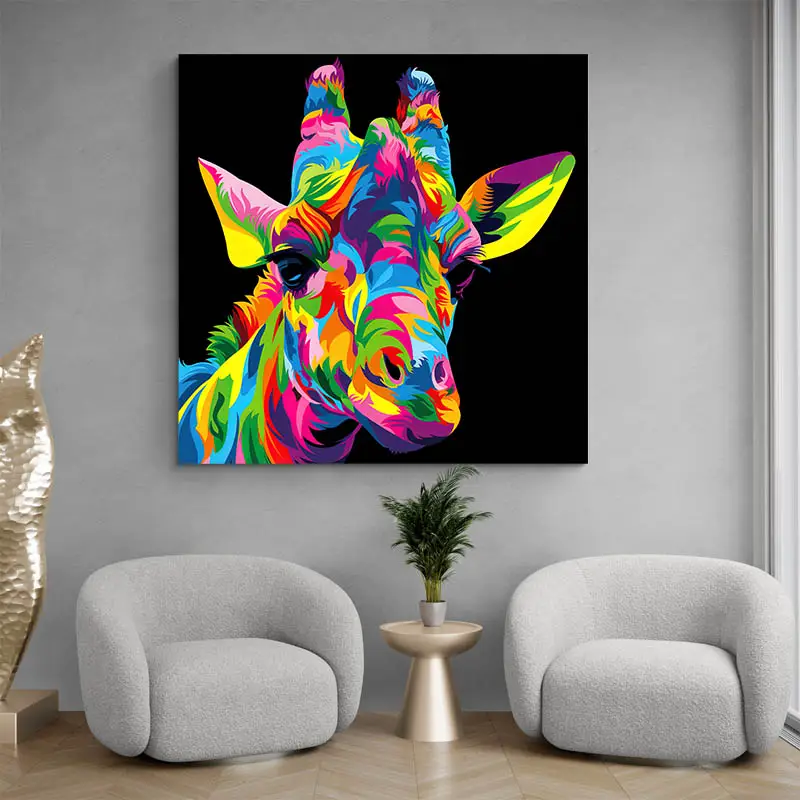Tableau Girafe Pop Art