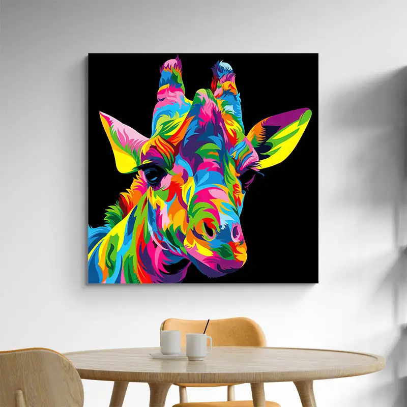 Tableau Girafe Pop Art