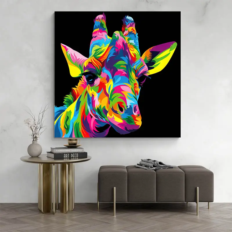 Tableau Girafe Pop Art