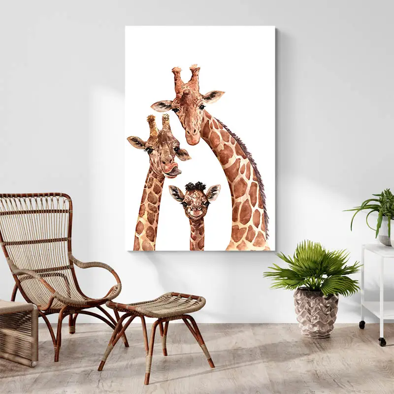 Tableau Girafe Rigolote