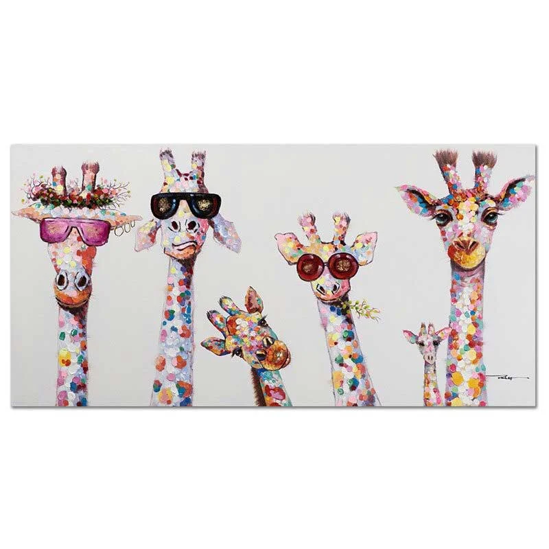 Tableau Girafes Lunettes