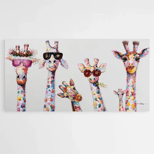 Tableau Girafes Lunettes