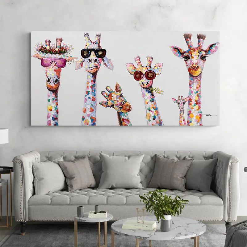 Tableau Girafes Lunettes