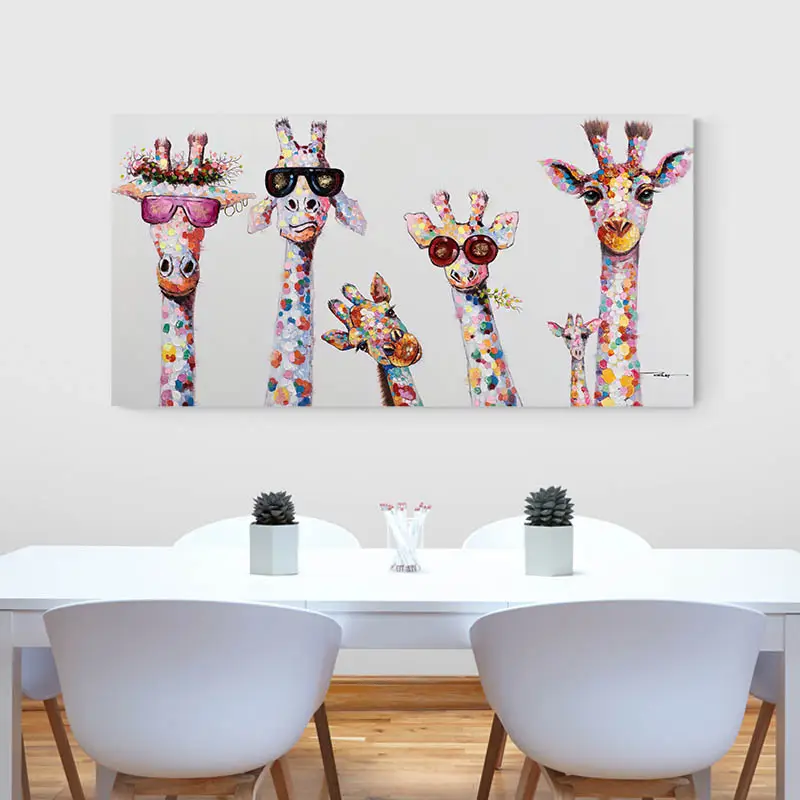 Tableau Girafes Lunettes