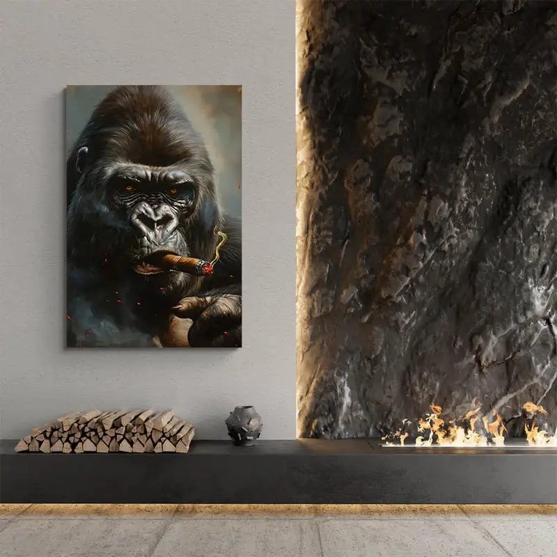 Tableau Gorille Cigare