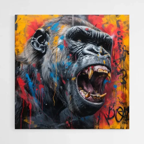 Tableau Gorille en Colère