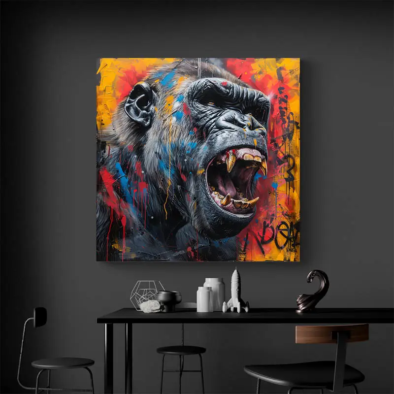 Tableau Gorille en Colère