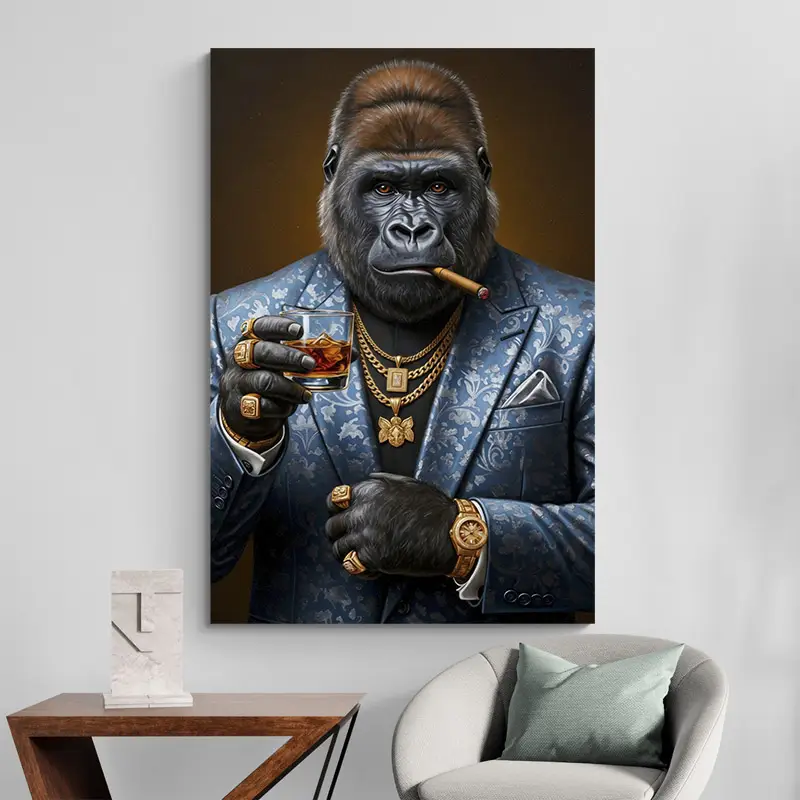 Modern Fashion Gorilla Wall Art