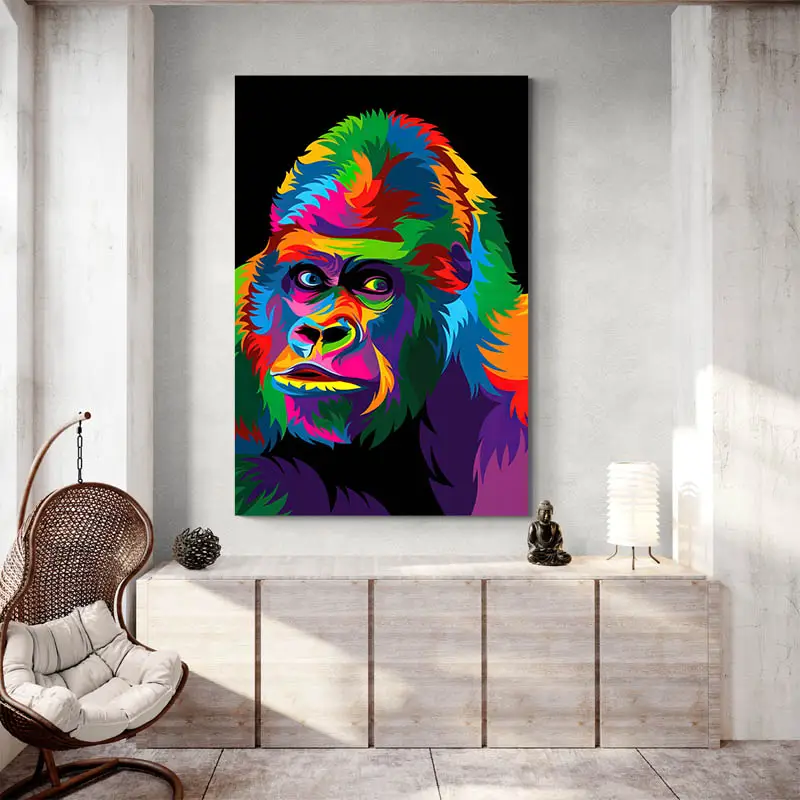 Tableau Gorille Pop Art