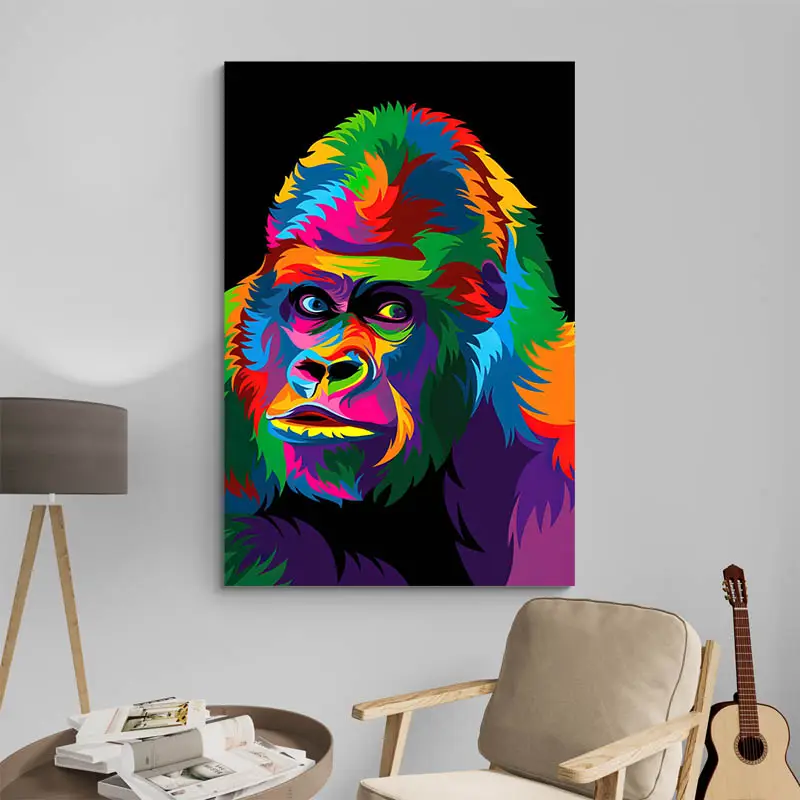 Tableau Gorille Pop Art