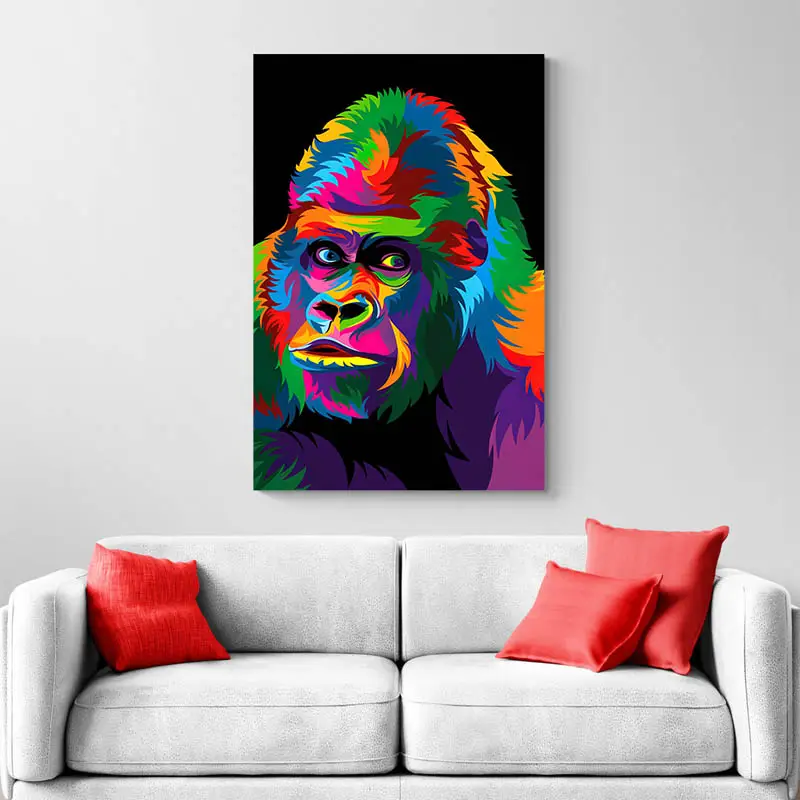 Tableau Gorille Pop Art
