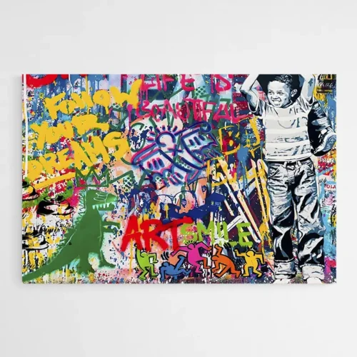 Tableau Graffiti Basquiat Haring