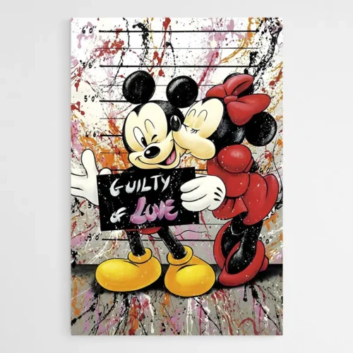 Tableau Graffiti Mickey Minnie