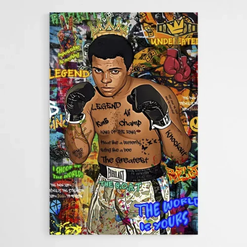 Tableau Graffiti Mohamed Ali