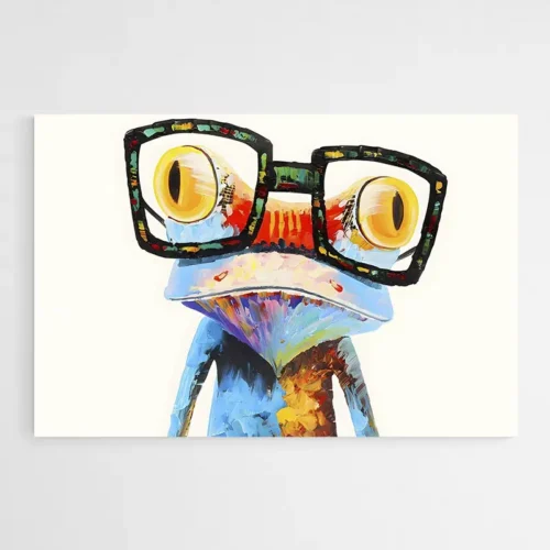 Tableau Grenouille Lunette Pop Art