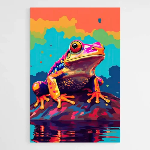 Tableau Grenouille Pop Art