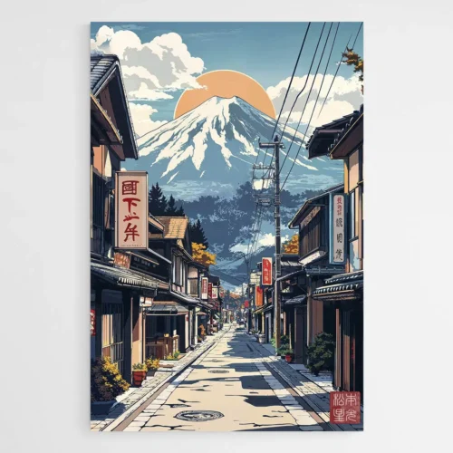 Tableau japonais paysage