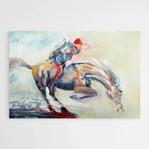 Tableau Jockey Abstrait