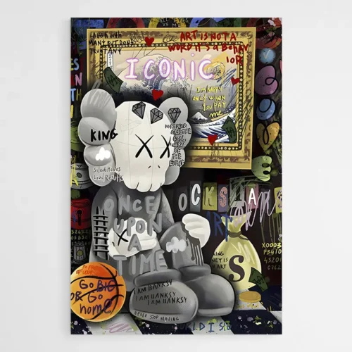 Tableau Kaws Graffiti