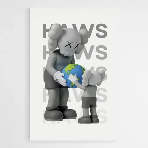 Tableau Kaws Gris Companions