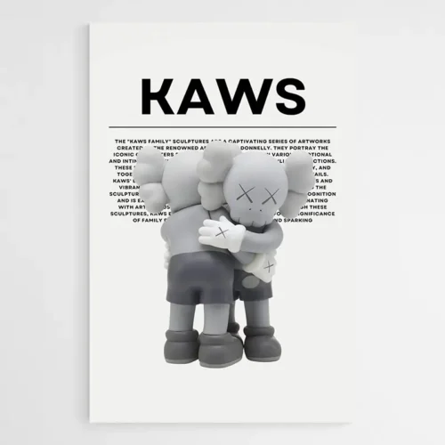 Tableau Kaws Gris Figurines