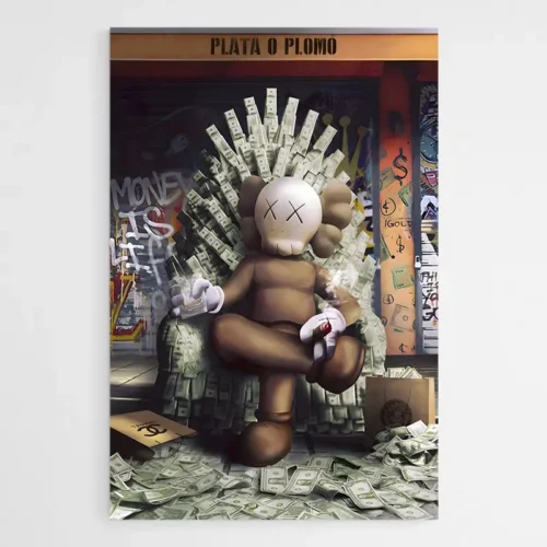 Tableau Kaws Pablo Ecobar