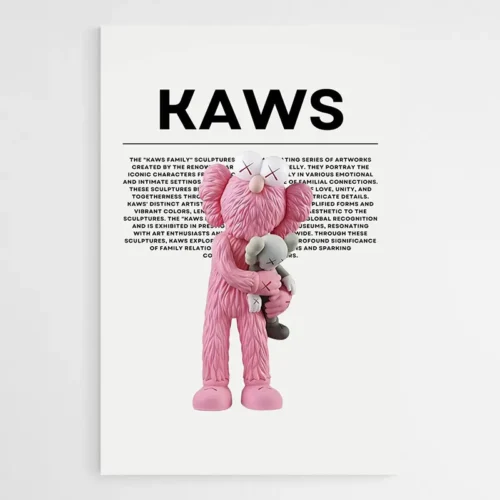Tableau Kaws Rose Figurine