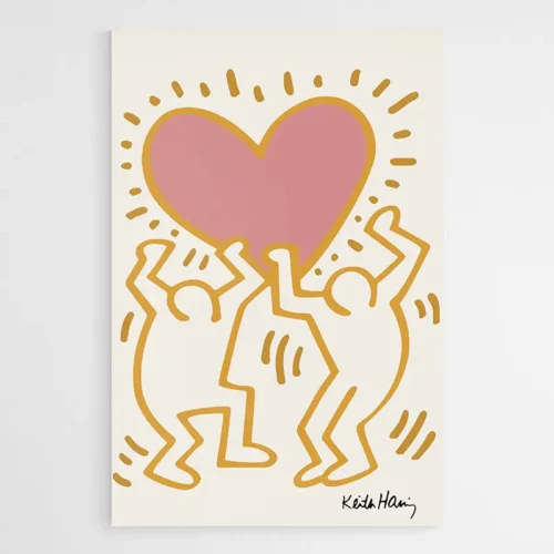 Tableau Keith Haring Coeur