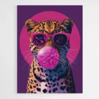 Tableau Léopard Chewing Gum