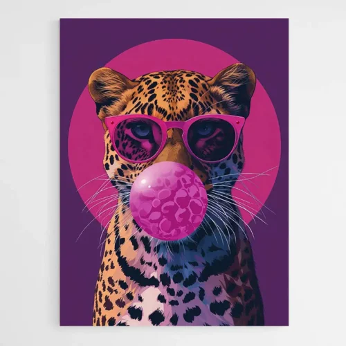 Tableau Léopard Chewing Gum