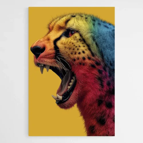 Tableau léopard coloré