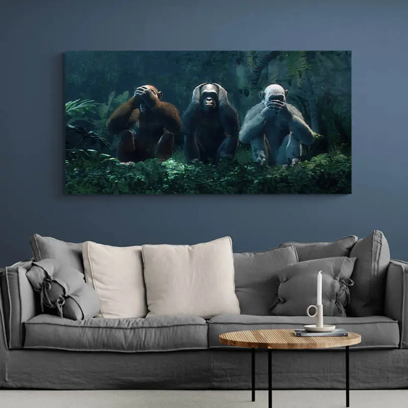 Tableau Les 3 Singes