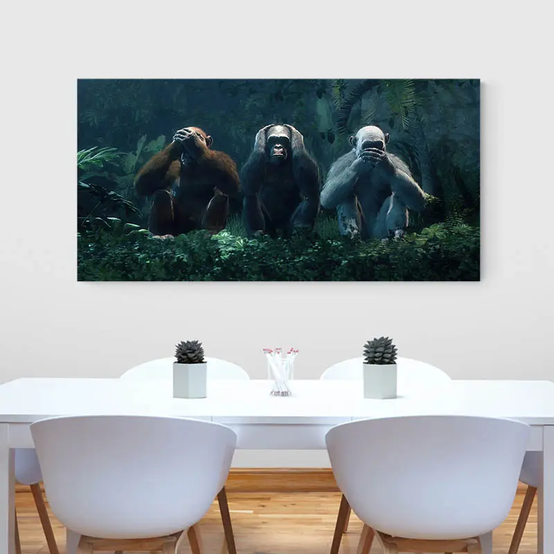 Tableau Les 3 Singes