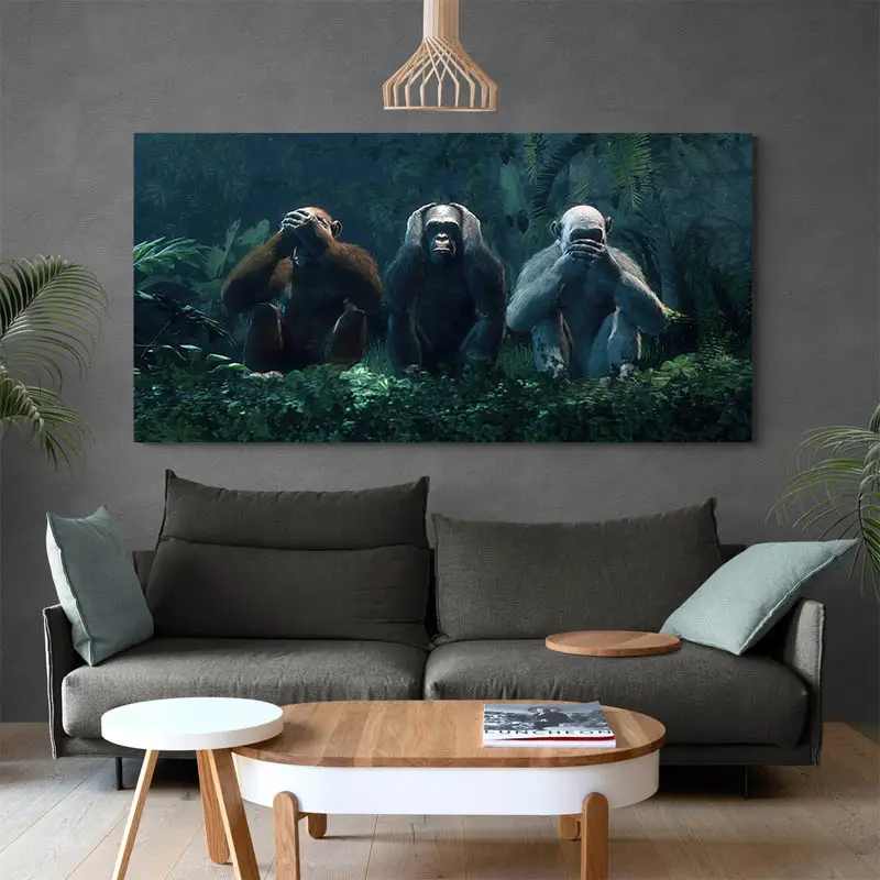 Tableau Les 3 Singes