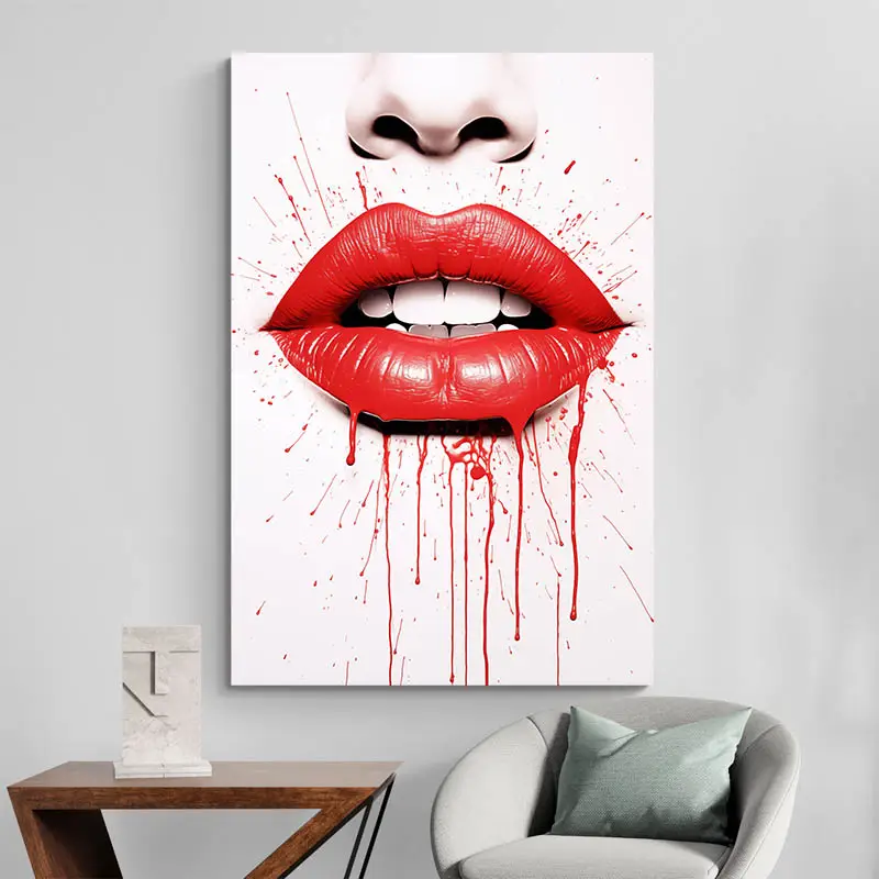 Tableau Lèvres Rouges