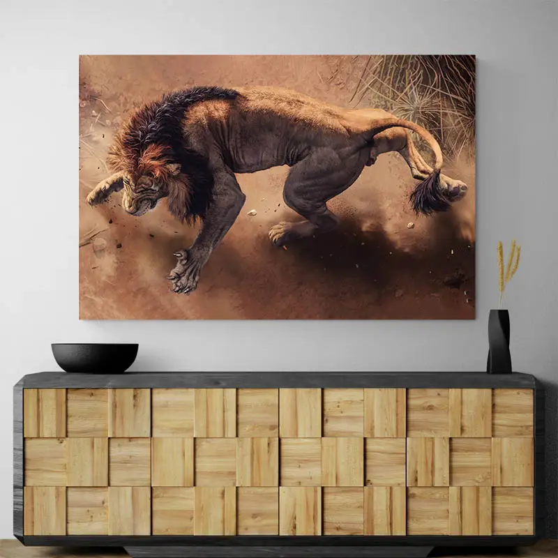 Tableau Lion 3D