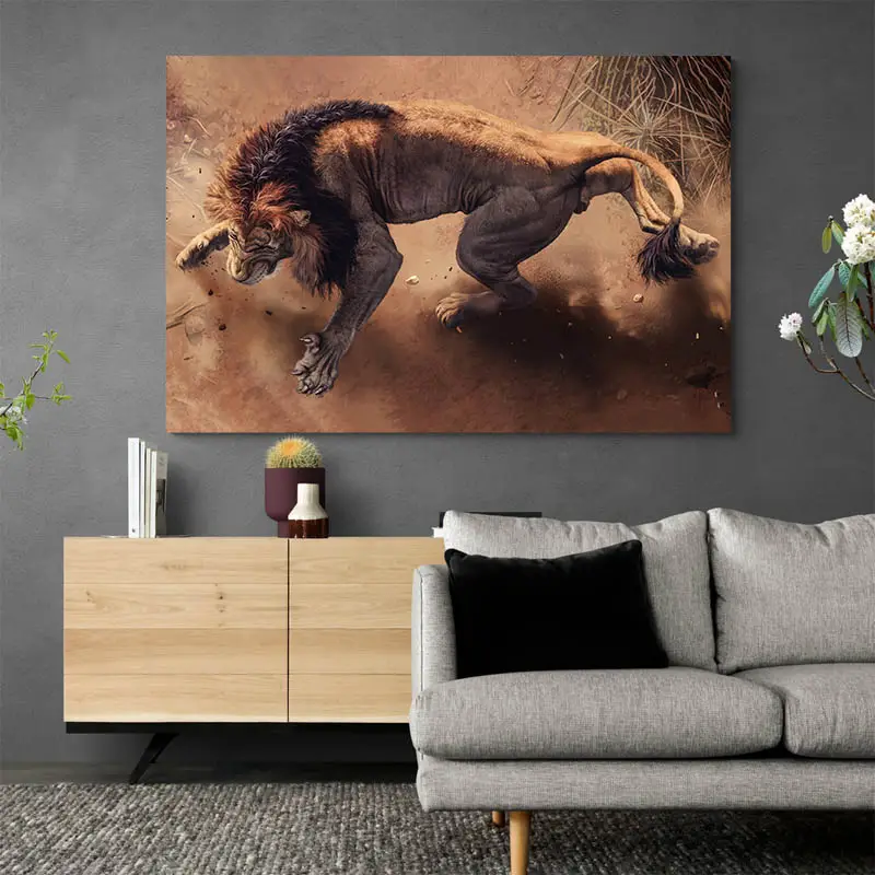Tableau Lion 3D