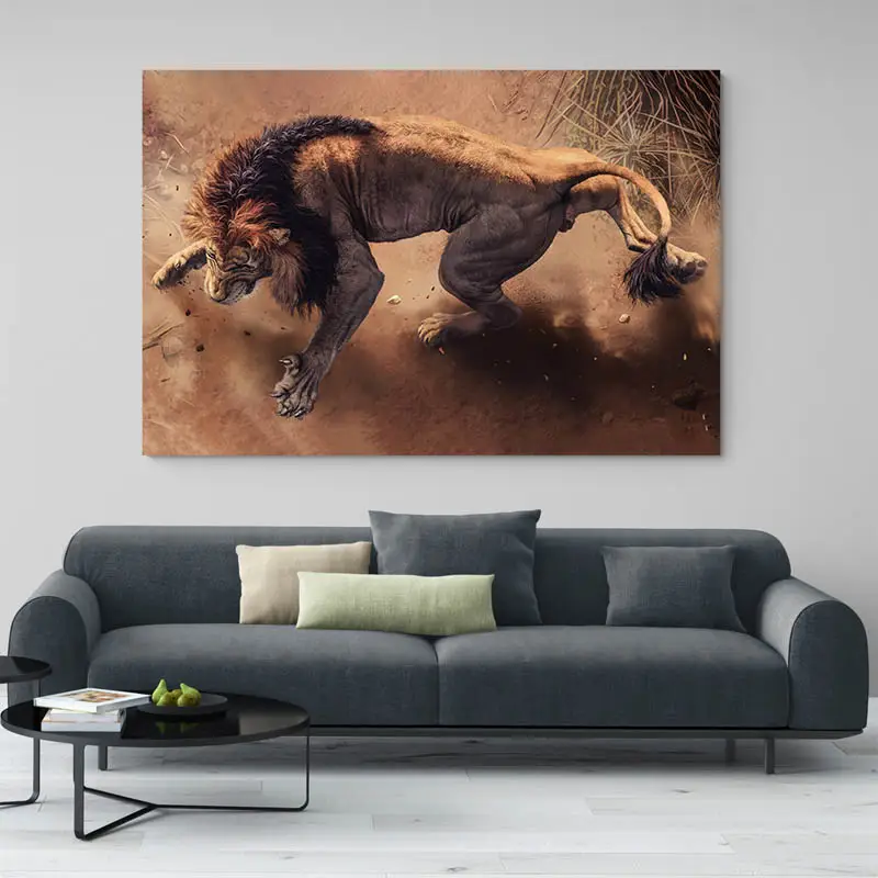 Tableau Lion 3D