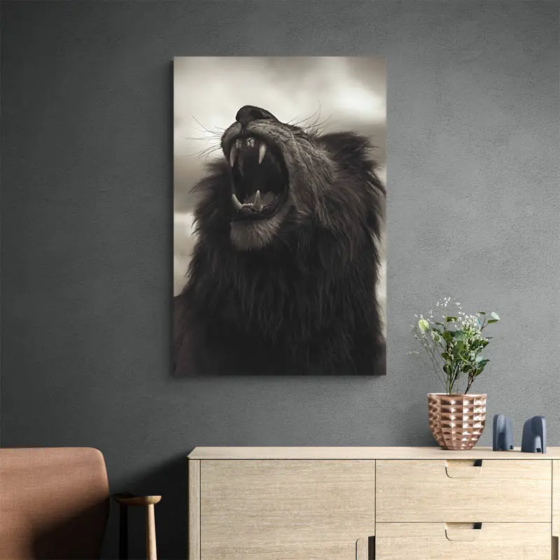 Tableau Lion Beige