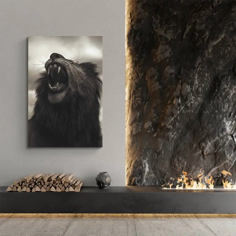 Tableau Lion Beige