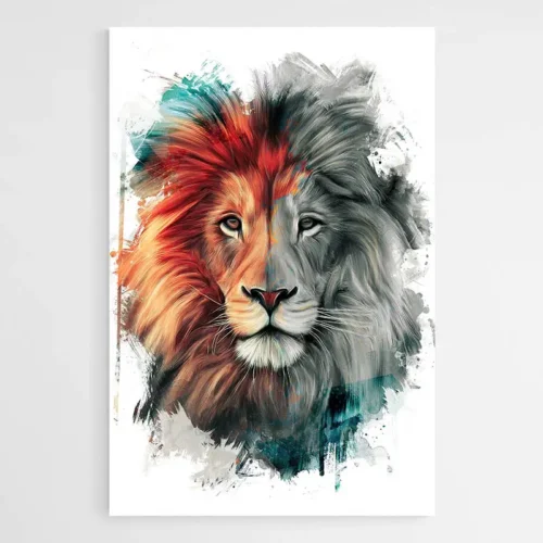 Tableau Lion Blanc