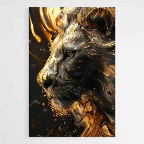 Tableau Lion Doré