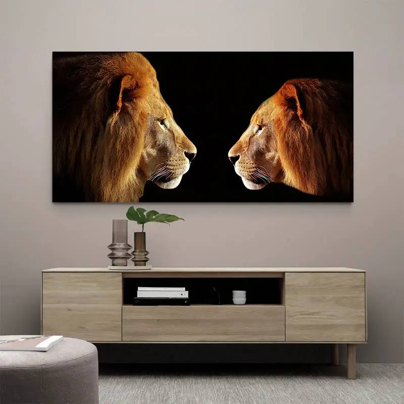 Tableau Lion et Lionne