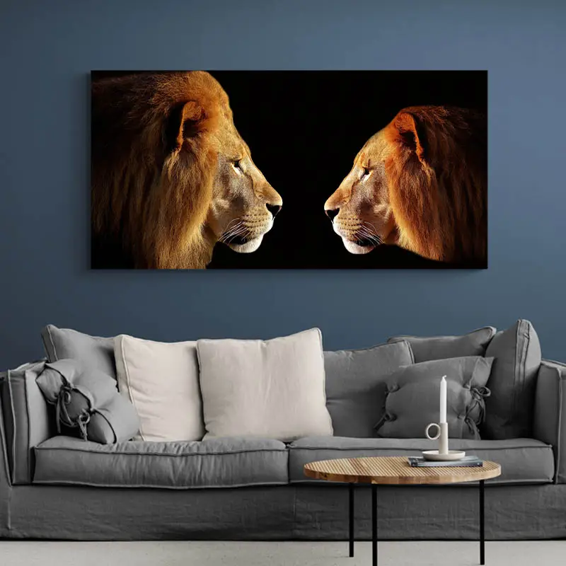 Tableau Lion et Lionne